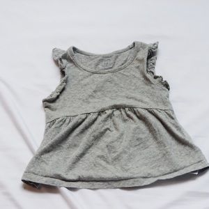 Grey Baby Gap 12-18M Sleeveless Ruffle Top